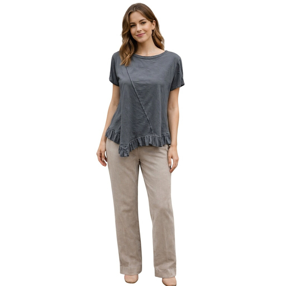 Alfred Dunner Faux Suede Pull On Pants Elastic Waist 12